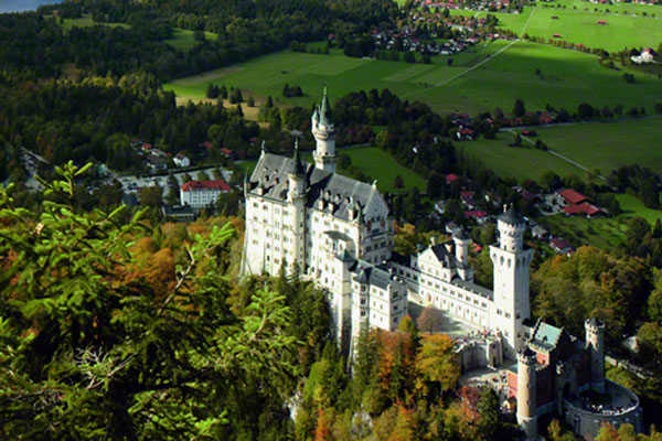 Helicopter sightseeing flight to the Alps Neuschwanstein Castle helicopter flight