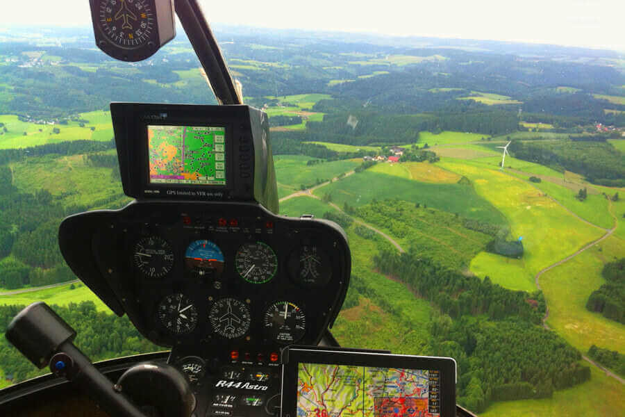 helicopter over the hamburg area
