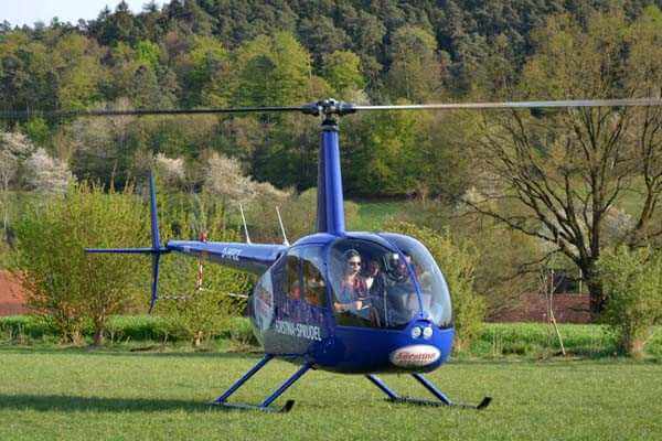 r44 blue helicopter sightseeing flight cologne