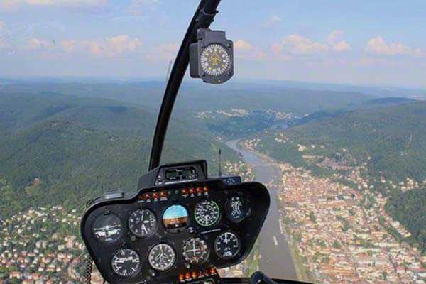 helicopter sightseeing flight over heidelberg