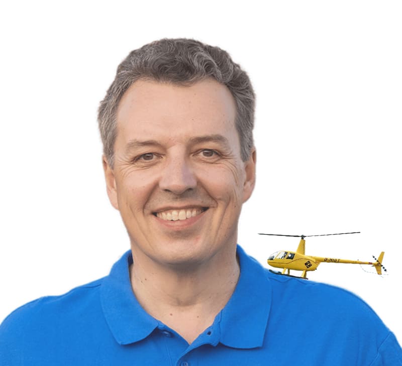 Dirk Schepanek Schauspieler Hubschrauber Pilot Heliflieger.com